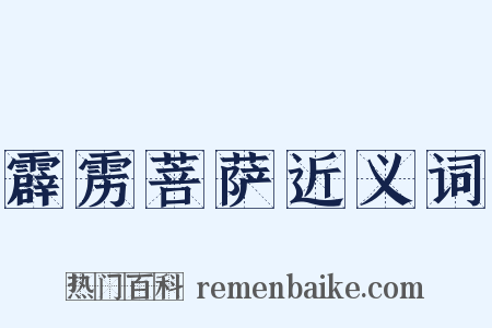 霹雳菩萨近义词是什么意思的图片